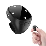 リングマウス Bluetooth 5.3 ワイヤレス リモコン フィンガー マルチタッチ 携帯型 ミニ ブルートゥース 10m操作/動画操作/ページめくり/リモート撮影対応 スマホ/タブレット用 ブラック