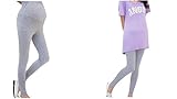 CREPUSCOLO よく伸びる！ マタニティ レギンス ロング丈 産前 妊婦 パンツ 全5色 (XL, グレー)