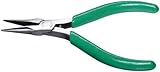 Xcelite NN54GV Slim Line Needle Nose Plier with Green Cushion Grip, Smooth Jaws, 5 Length, 1-3/16 Ja