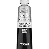Winsor & Newton ウィンザー&ニュートン 油絵具 ウィンザー&ニュートン ウィントン オイルカラー ランプブラック 337 200ml