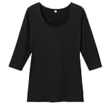 [アンファミエ] スクラブインナー ルームドライ ストレッチ 抗菌 吸水速乾 UVカット 医療 看護 介護 M ブラック