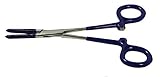 Pair of Self-Locking Straight Forceps Tweezers with Insulated Handles and Tip (Comes with Free How t