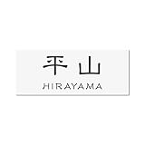 丸三タカギ 彫り込み済表札 アクリル APY1-W-3-1-平山 【完成品】