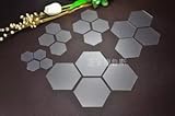 function-ruler 10pcsプラスチック六角テンプレート22 mm / 35 mm / 40 mmハンドメイドDIYツールGrandmother Garden Hexagonal 5646