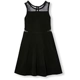 ザ・チルドレンズプレイス THE CHILDREN'S PLACE/ スリーブレスメッシュカットアウトポンテドレス ブラック ワンピース 10～12歳【並行輸入】