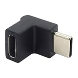 オーディオファン USB-C 90°変換アダプタ オス-メス 10Gbps USB3.2 Gen2 USB Type-C L字 スマホゲーミングアダプタ PS5 コントローラー 充電 スイッチ switch