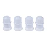 SODIAL(R) 4ｘ白いプラスチック製シェル　E27ベースペンダントランプライトソケット　220V AC
