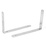 uxcell　角ブラケット　アングルブラケット　取り付けシェルフ　L字型　ステンレススチール　250mm x 150mm　2個