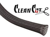 Techflex 1-1/2" Clean Cut Sleeving 25 ft. Black by Techflex [並行輸入品]