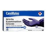 CareMates Nitrile Examination Gloves (50 gloves) Medium Size by CareMates