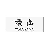 丸三タカギ 彫り込み済表札 アクリル APY2-W-3-3-横山 【完成品】