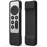 elago R1 ケース Apple TV Siri リモコン 2021年対応 マグネット技術 ストラップ付き グリップ 衝撃吸収 落下保護 全機能にフルアクセス可能 [ブラック]