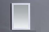 Dawn AAM2230-00 Solid Wood Frame Mirror, Pure White Finish by Dawn