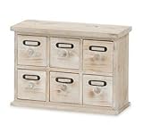 アンティークウッドボックス(6BOX) ドロワーボックス/小物入れ/ミニチェスト/ミニキャビネット po-40573