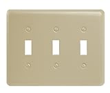 Amerelle 935tttal装飾スチールトリプルToggle Wallplate、アーモンド