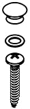 Moen 131099ハンドルキャップキットfor ca84912、 S 131099BN 1
