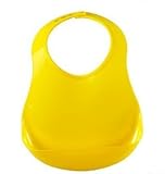 【ノーブランド品】 Anniverl シリコンよだれかけ 食べこぼしキャッチポケット付 イエロー 【Anniverlオリジナルセット】