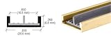 CRLゴールドAnodized Lowerトラックwithプラスチック挿入for 1 / 4 "パネル – 12 ftロング