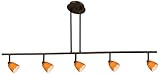 Cal Lighting SL-954-5-DB-CWH Track Lighting, Cone White & Dark Bronze