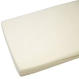 2x Cot Bed Fitted Sheets 100% Cotton Cream by For-your-Little-One