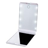 Yukiss 女優ミラー 調光型二面鏡　拡大鏡付き　(ホワイト）