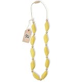 Fox and Finn 'Sophia' Silicone Teething Necklace for Babies | Safety Knotted Silk Rope | Does Not Pu