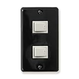 HERMOSA Switch Plate Real horo! [2穴式 ブラック] ホーロースイッチプレート