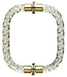 アクリルツイスト8 "バックツーバックシャワードアプルハンドルwithクロームRings