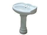 要素のデザインvpb1254 Designer Fauceture Georgian Vitreous中国台座バスルームシンク 8-INCH VPB1258 1