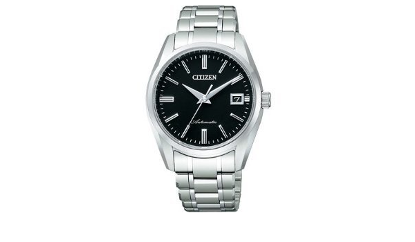Amazon Co Jp Citizen Watch Lineup The Citizen The Citizen Automatic Movement Hand Wind Men S Watch Na0000 59e Silver X Black Watch Wrist Watches