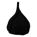 ファッション冬のベビーキッズ暖かい帽子かぎ針編みの幼児の快適な帽子の最高の贈り物 - ブラックキャップ