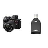 SONY(ソニー) フルサイズ ミラーレス一眼カメラ α7IV ズームレンズキット(同梱レンズ:SEL2870) ブラック ILCE-7M4K + 【 サンディスク 正規品 】 SanDisk QuickFlow SD UHS-IカードUSB-Aリーダー USB 3.2 Gen1 SDDR-C731-JNANN 5年間のメーカー保証