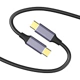 YAMCOWL USB Type-C to Type-c 3.2 ケーブル ライトアングル L字 USB3.2 Gen2x2 20Gbps 高速伝送 PD100W 急速充電 8K@60Hzビデオ出力 プロフェッショナル連写 データケーブル MacBook Pro iPad Pro Pixel Galaxy などのCポートデバイスに対応 (L字型, 0.5m)