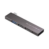 サンワサプライ USB Type-C コンボハブ(USB A 3.2 Gen1×1ポート/USB A 2.0×2ポート/USB Type-C×1ポート) バスパワー スリムタイプ アルミボディUSB-3TCH21S