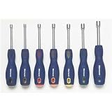 Westward 1CLN5 Hollow Shaft Nut Driver Set, 7 PC, Inches by WestWard Tools