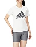 [アディダス] 半袖 Tシャツ エッセンシャルズ ロゴ 半袖Tシャツ レディース ホワイト/ブラック(GL0649) 日本サイズM相当