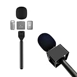 Kimyoaee ワイヤレス ラベリア マイク アクセサリー トランスミッター用ハンドヘルド マイク ホルダー スタンド For DJI Mic 1/2 /3/ Mic Mini 2/Mini/Rode Wireless GO II 用ハンドヘルド型マイク変換アダプター 取り外し可能なロゴ付き