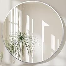 2枚セット ミラー家具 壁掛けミラー シルバー 鏡 35cm 2枚セット