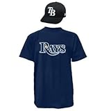 Tampa Bay Raysレプリカキャップ&大人ミディアムJersey MLB Licensedコンボセット