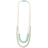 Mama & Little Deila Silicone Baby Teething Necklace for Moms - Nursing Necklace in Sweet Mint - Teet