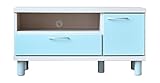 アルファタカバ 子供部屋に一人部屋にぴったりの木製テレビ台 フルールシリーズ 90cm幅パステルブルー