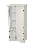 Target Marketing Systems Tall Storage Cabinet with 2 Adjustable Top Shelves and 1 Bottom Shelf White