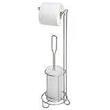 mDesign satintissresplus Toilet Roll Stand and Bowl Brush Combo 2277MDBST