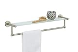 Organize It All Satin Nickel Glass Shelf with Towel Bar (16905) [並行輸入品]