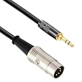 ipovoq 5-DIN midi 3.5mm 変換 3.5mm midi 変換 ケーブル 3.5 mm オス 5-DIN midi オス オーディオ ケーブル 3.5 mm TRS to midi Type a Adapter 延長 コード 1ｍ