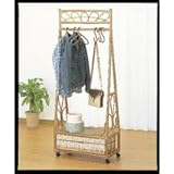 ハンガーラック 木製 籐 衣類収納ラック IMW637　今枝商店