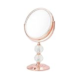 ダニエル・d859rg両面10 x倍率化粧台ミラーwithクリスタルステム、ローズゴールド