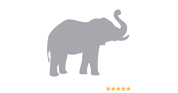 Amazon Co Jp ぞう ゾウ 象 ゾウさん エレファント Elephant 動物 Animal アニマル シルエット ステッカー シール デカール グレー 15cm 12 5cm ホビー