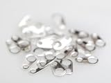 紗や工房 ダルマカン(約3mmx6mm) 約25個セット 薄型 白銀 アクセサリーパーツ ハンドメイド