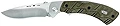 Buck Knives 557 オープンシーズン スキナー プロ 折りたたみナイフ 鞘付き ODグリーン マイカルタハンドル 3-3/4インチ S35VN ステンレススチールブレー��ド レザーシース付き